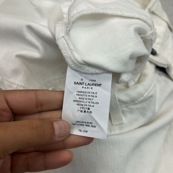 Saint laurent white men’s jeans 32 good condition - Picture 11 of 12